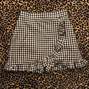 Chicwish Black and White Gingham Skirt